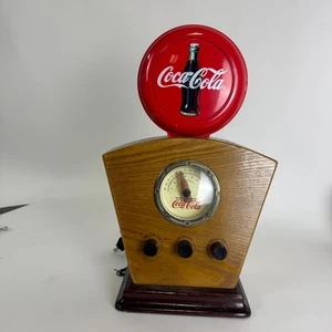 Coca Cola Leucht Zifferblatt Holz AM FM Radio Vintage funktioniert - Bild 1 von 3