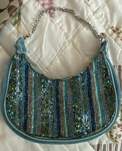 Liz Claiborne Beaded, Velvet Purse, Vintage, 7X4” - Picture 1 of 13