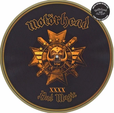 MOTORHEAD LP Bad Magic PICTURE DISC VINYL Gold Rim Version 3000 MADE 2105 1 Only - Image 1 of 4
