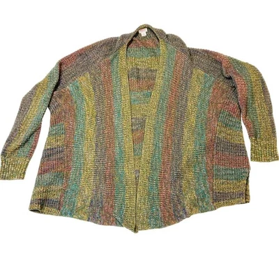 Mossimo Casual Oversized Open Front Cardigan Sweater Women XL Multicolor Knit - Image 1 of 4