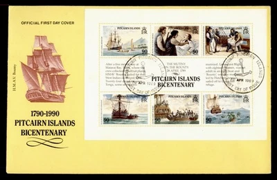DR WHO 1989 PITCAIRN ISLANDS FDC BICENTENARY CACHET S/S LM55965 - Image 1 of 2