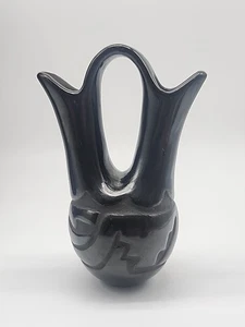 Jarrón de boda de cerámica de Santa Clara nativa americana Jane And Starr - Imagen 1 de 7