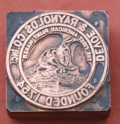 1920s "Devoe & Raynolds, The First American Paint Maker" Print Block - Image 1 of 4