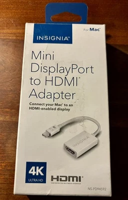 Insignia Mini Display Port to HDMI Female 4K Ultra HD Adapter for Laptop Short - Image 1 of 4