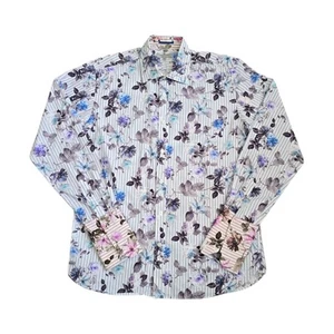 Ted Baker - Estampado Floral Púrpura y Blanco - Camisa Panadero Talla 4 Reino Unido Grande Para Hombre - Imagen 1 de 10