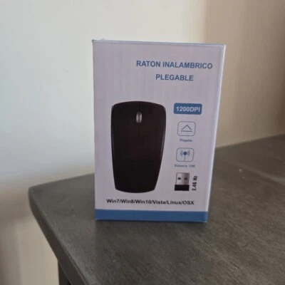 Foldable Wireless Mouse Silent Bluetooth Mouse For Computer Laptop New 1200 DPI - Image 1 of 2