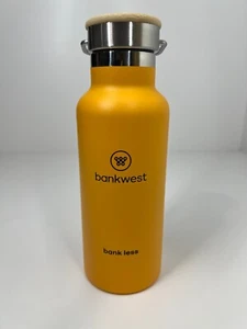 Bankwest Bank West water drink bottle orange stainless steel - Foto 1 di 8
