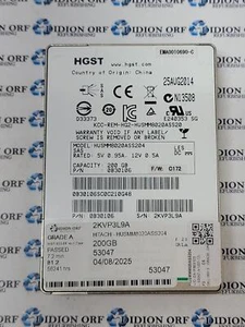 HITACHI 200GB 2.5" SAS SSD HUSMM8020ASS204, Grade A, SKU 16613 - Afbeelding 1 van 2
