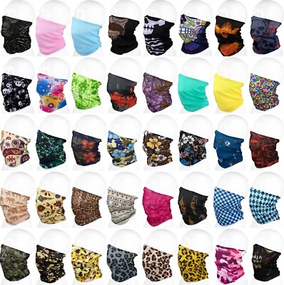 MARKENLOS Multifunktionstuch Schlauchschal Halstuch Mund Nase Bedeckung Biker Stoffmaske