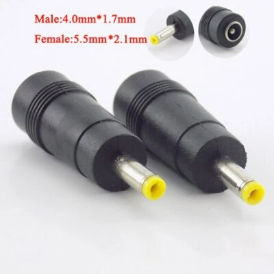 2/5/10pcs 5.5x2.1mm Female To 4.0x1.7mm Male DC Power JackPlug Adapter Connector - Image 1 of 4