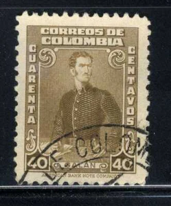 Colombia R. Galán 1941 🗳️ Sello SC 491 A197  - Imagen 1 de 1