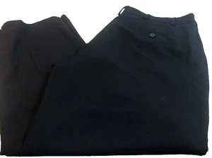 IZOD Black Flat Front Polyester Mens Dress Pants 38 x 32. (not Hemmed) - Picture 1 of 8