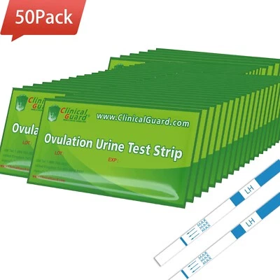 Clinical Guard Pack of 50 Individually Sealed LH Ovulation Test Strips - Image 1 of 4