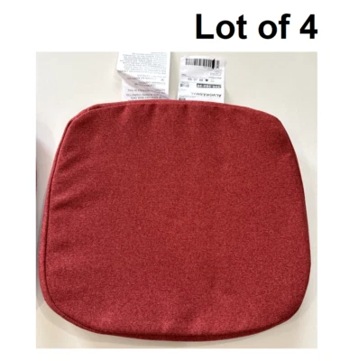 Lot of 4 IKEA ALVGRASMAL Chair Pad Red/Orange  13/12x13x1" 105.382.36 - Image 1 of 4