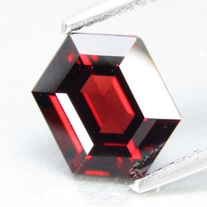 3.37Cts Fantastic Natural Red Color Almandine Garnet Fancy Emerald Cut Loose Gem - Picture 1 of 7