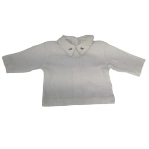 Jacadi Baby Langarm Teint Baumwolle Poloshirt Größe 3 Monate Neu mit Etikett - Bild 1 von 3