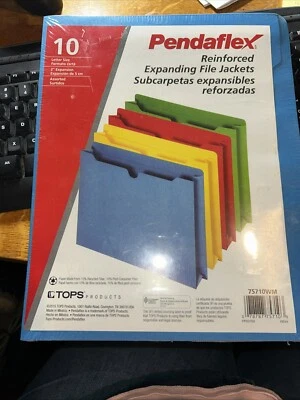 NEW Pendaflex Letter Size Expanding File Jackets Folders Assorted Color 10 Pack - Image 1 of 3