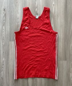 Vintage Adidas Ventex Red Tank Top T-Shirt made in France