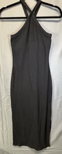 Old Navy Cross Over schwarzes figurbetontes Strickkleid Medium neu ohne Etikett - Bild 1 von 9