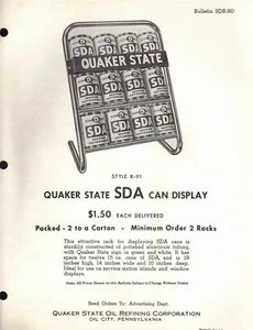 VENDO FOGLIO Pubblicità Jobber Jobber vintage 1960 STATO QUACCHERO "SDA CAN DISPLAY" - Foto 1 di 6