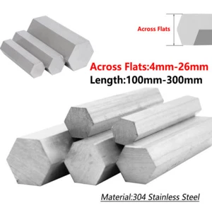 Stainless Steel Hexagon Bar 304 Hexagon Rod 4mm 5mm 6mm 7mm 8mm 9mm 10mm - 26mm - Picture 1 of 87