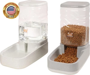Automatic Cat Feeder, Gravity Food and Water Dispenser Bowl Set for Small Medium - Picture 1 of 6
