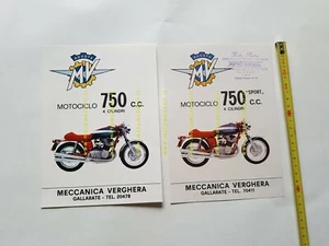 MV AGUSTA 750 - 750 Sport 1971 lotto 2 depliant originali motorcycle brochure - Picture 1 of 2