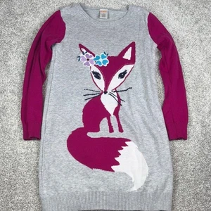 Gymboree grau und rosa Fuchs Pulloverkleid Größe 10 - Bild 1 von 4