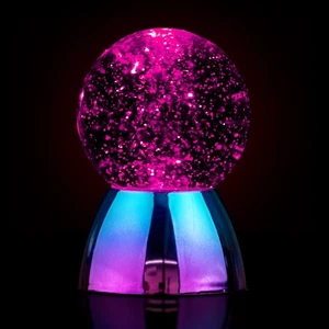 Glow Schneekugel Leucht Glitzerkugel Farbwechsel perfekt für Kinderzimmer - Bild 1 von 7