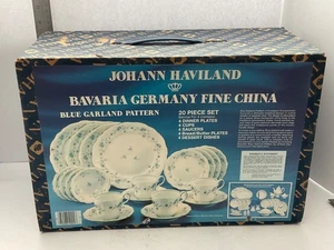 Johann Haviland Blue Garland Bavaria Germany 20 Piece Set Setting Service 4 NEW - Picture 1 of 6