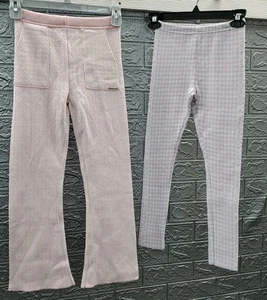 New Pituchinhus 2 Pack Calca Tricot Flare Xadrez Brilho Rosa Legging Size10Youth - Picture 1 of 11