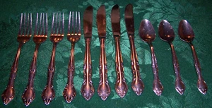 Hampton Court Stainless Japan Flatware 3 Teaspoons/4 Dinner Forks/4 Knives - Picture 1 of 3