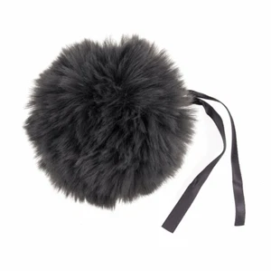 Faux Fur POM POMS, 11cm, GREY - Picture 1 of 1