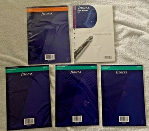 Lot Of 5 Filofax Personal Size White Plain Addresses Pad Mix lot - Picture 1 of 3