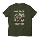 One Foot In Front Of The Other Motivational Graphic T-Shirt Lightweight Cotton