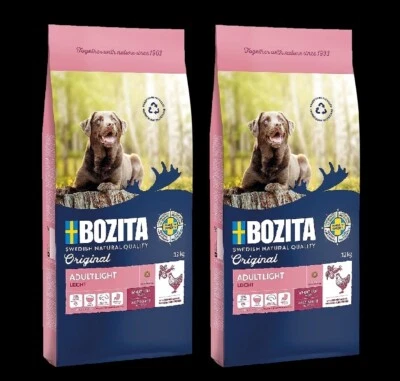 2 x Bozita Original Adult LIGHT 12 kg Hundefutter fettreduziert Trockenfutter - Bild 1 von 3