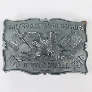 USA Bicentennial Gürtelschnalle 3,25" x 2" Swiss Miss Limited Edition Zinn 1975 - Bild 1 von 5