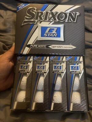 Srixon Q Star Tour Golf Balls 12 Pack Pure White Spinskin Technology - Image 1 of 4