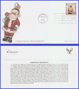 USA5 #3893 U/A FLEETWOOD FDC Red Santa Ornament - Picture 1 of 1