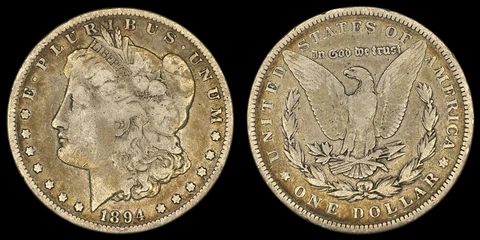 1894-P Morgan Silver Dollar - VG - Rare Date! Cover