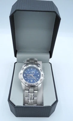 Reloj de pulsera LogoArt bicolor para hombre ~Los Angeles Rams~ acero inoxidable 40 mm  Foto 1 de 4