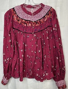 Free People Boho-Bluse Paloma bedruckt Blumen Prairie Cottage Größe S Petite - Bild 1 von 8
