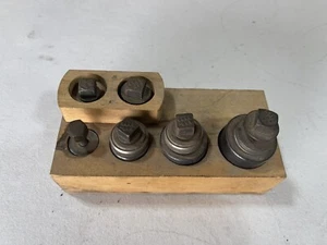 Greenlee Knockout Punch Set  5/8, 7/8, 1, 1-1/8 Plus Spare Bolts. Vintage. Works - Picture 1 of 6
