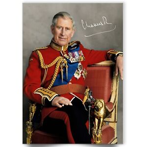 King Charles III Poster Souvenir Decorations Party Royal Photo Signed Print