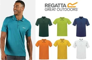 Regatta Mens Summer Polo Shirt S-4XL Coolweave Quick Dry Wicking T Shirt - Picture 1 of 62