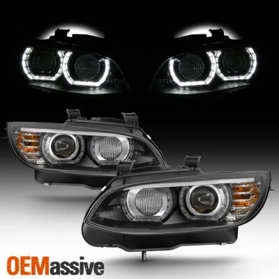 HID/Xenon For 07-10 BMW 328i 335i 3-Series Coupe LED Projector Black Headlights - Изображение 1 из 4