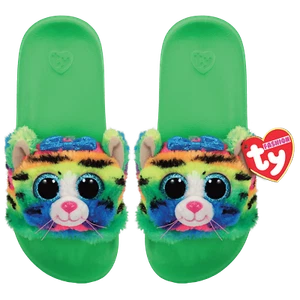 Ty TIGERLY the Tiger Fashion Pool Slides Kids Children Size 7.125" Small (11-13) - Picture 1 of 1