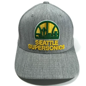 Vintage Seattle Supersonics Hat Mens S-M Gray Mitchell Ness Wool Blend City Logo - Picture 1 of 10