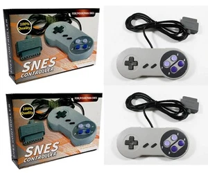 2 New Super Nintendo SNES System Console Replacement Controller - Picture 1 of 2