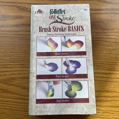 Plaid - Folkart One Stroke Brush Stroke Basics Donna Dewberry VHS Video # 1182 - Image 1 of 4